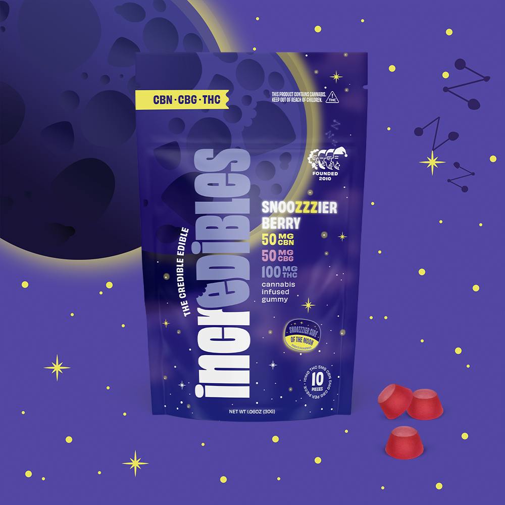 2:1:1 Snoozzzierberry + CBN + CBG [10pk] (100mg THC/50mg CBN/50mg CBG) | incredibles - Gummies