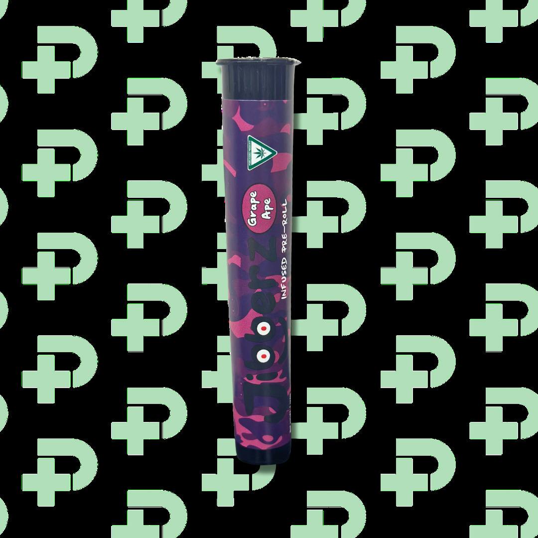 Jibberz 1g Infused Preroll - Grape Ape