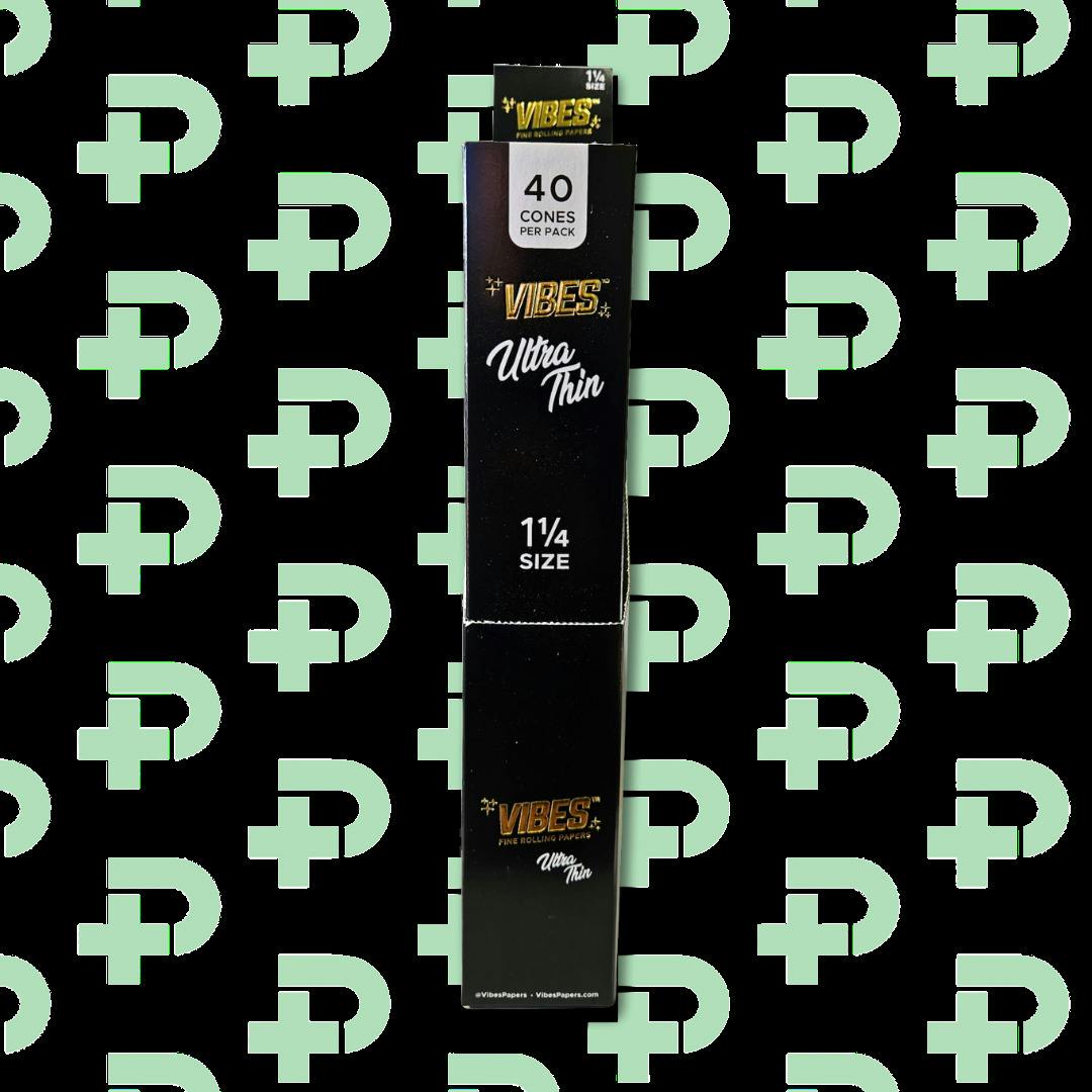 Vibes - Ultra Thin 1 1/4 Cones - 40 Cones Per Pack