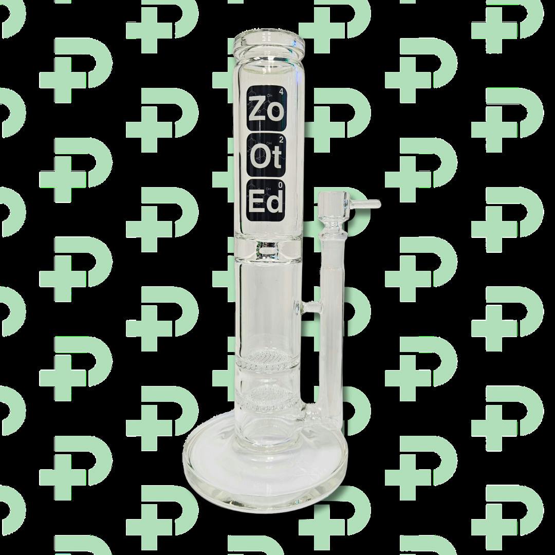 Zooted 12" Double Honeycomb Tube Water Pipe