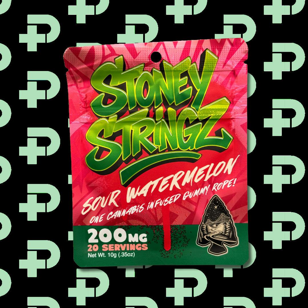 Stoney Stringz 200mg Gummy Rope - Sour Watermelon