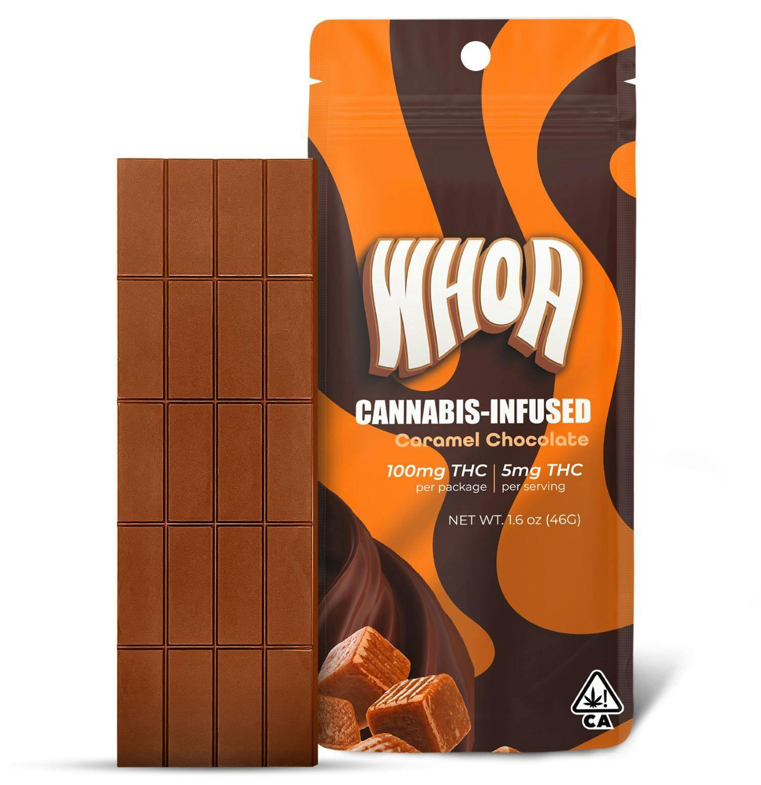 WHOA -: 100mg Chocolate Bar - Caramel Chocolate