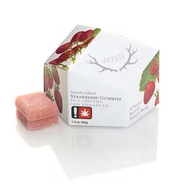 Strawberry 20:1 CBD:THC Hybrid Enhanced Gummies | 200mg | 10ct | 20mg/ea
