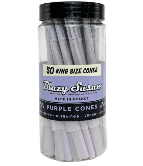 Purple 1 1/4 Paper Cones 50pk