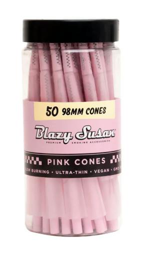 Pink 53mm Paper Cones 50pk