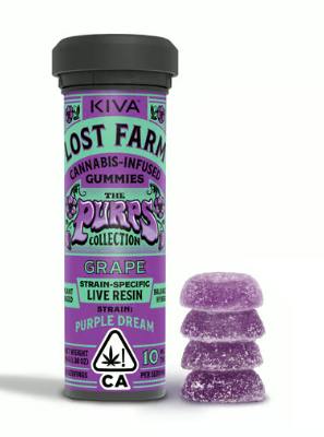 Grape 'Purple Dream' Live Resin Gummies | 100mg | 10ct | 10mg/ea