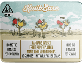Kwik Ease Fruit Punch Nano Emulsified Gummies