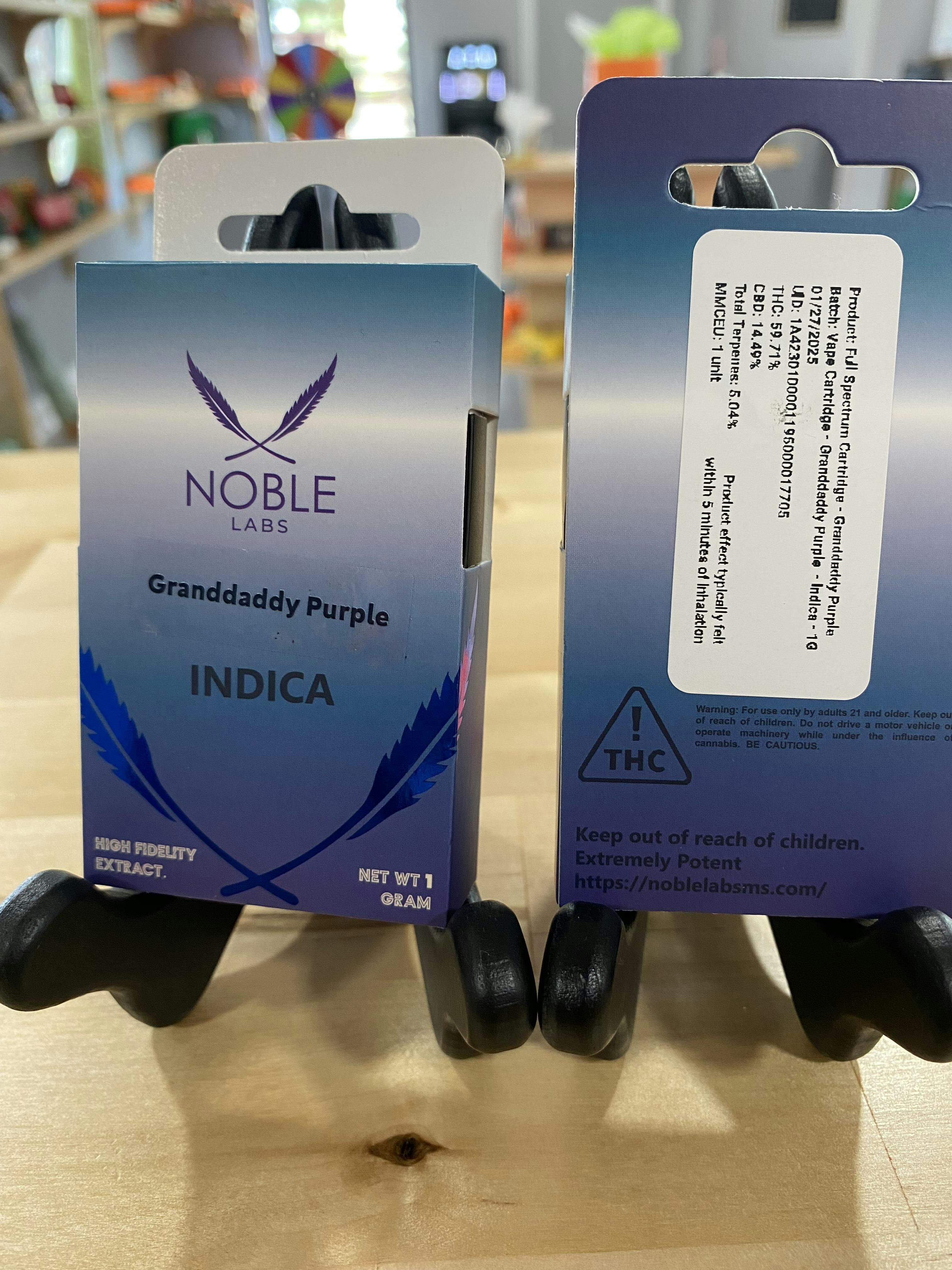 Noble Labs - Full Spectrum Terpene Carts 1g | Granddaddy Purple by Noble Labs