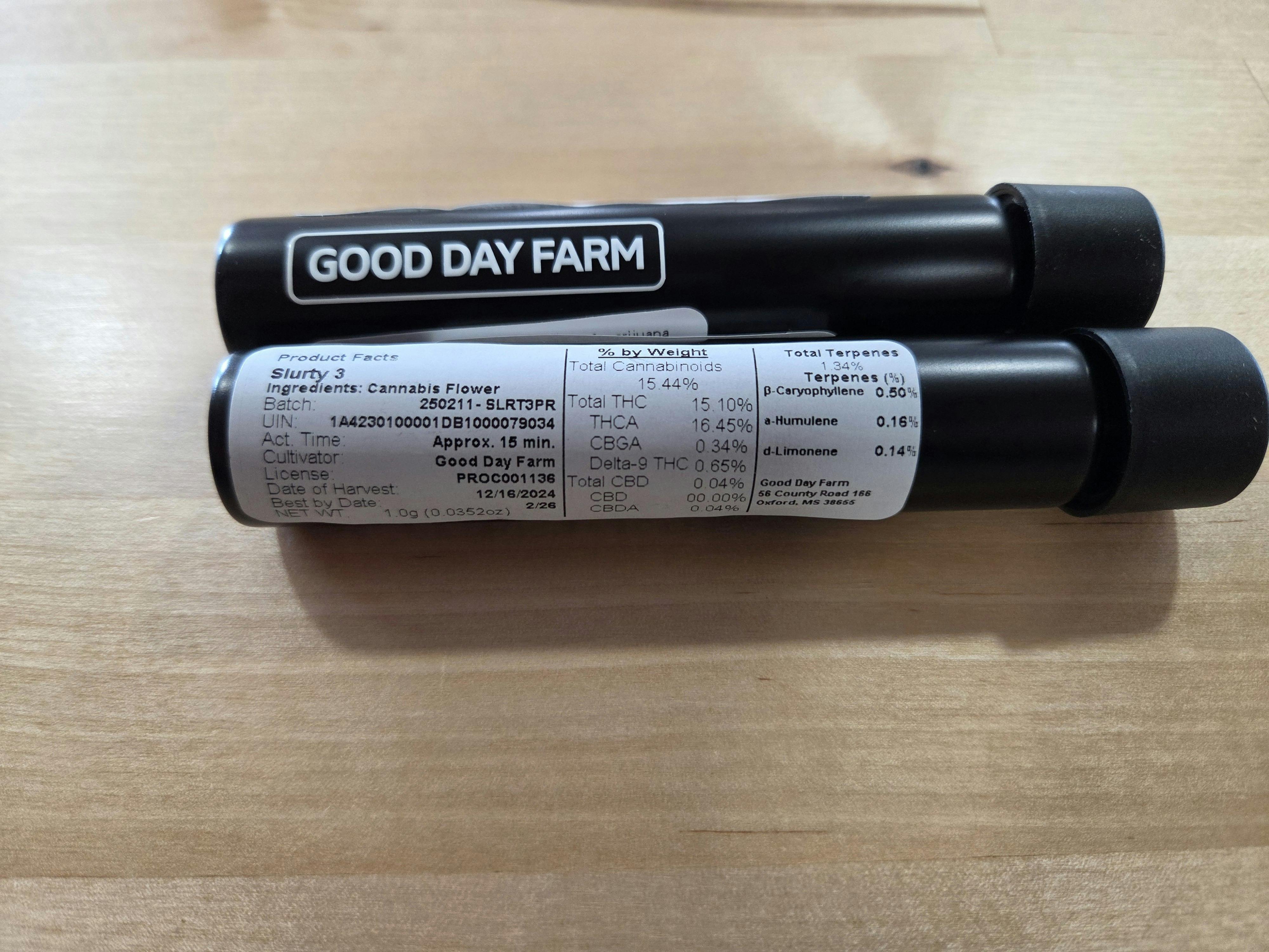 GDF - Slurty #3 Pre Roll - 1g at Canablume Dispensary, LLC