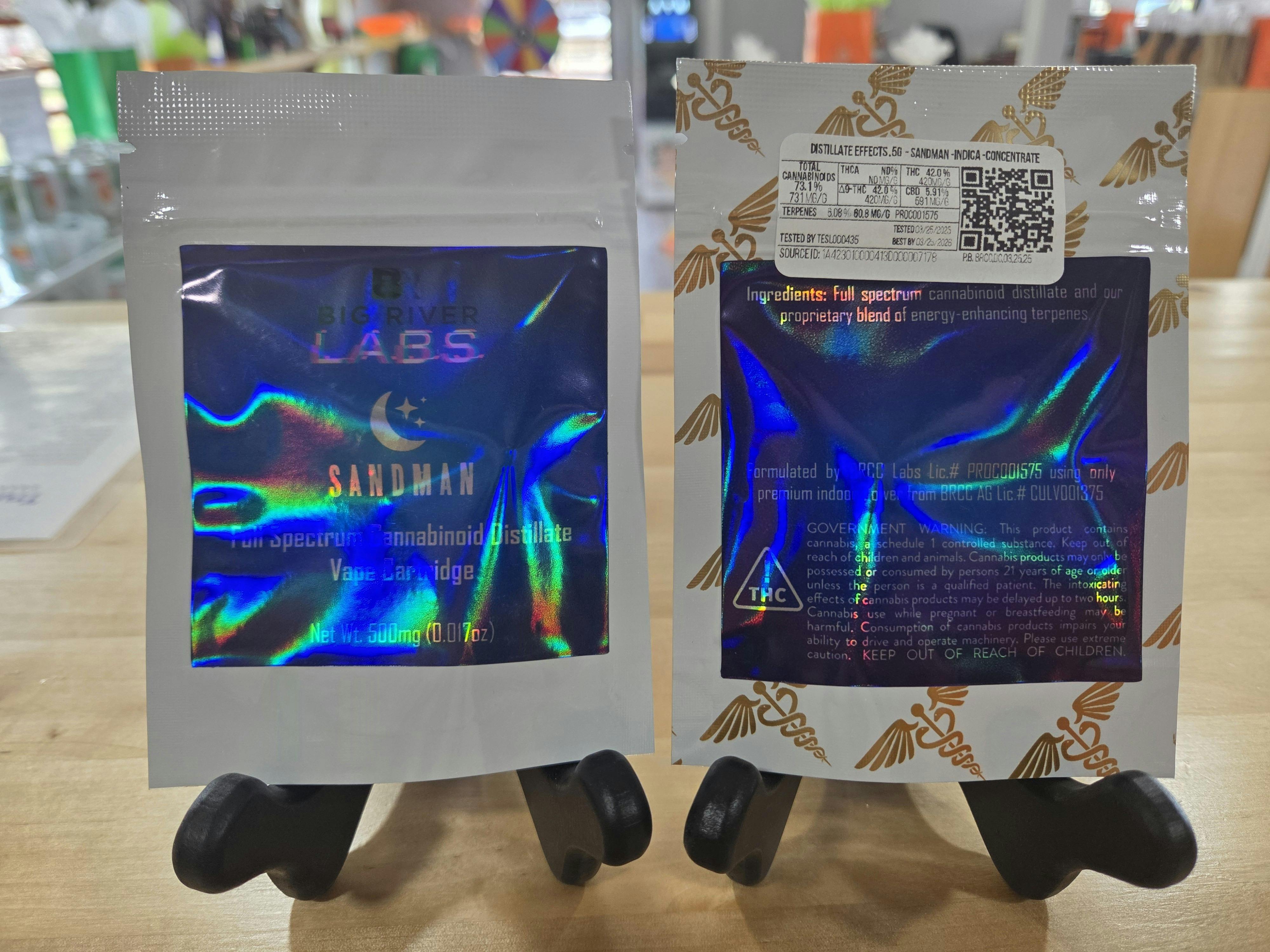 Big River - Effects Sandman Cartridge - 0.5g at Canablume Dispensary, LLC