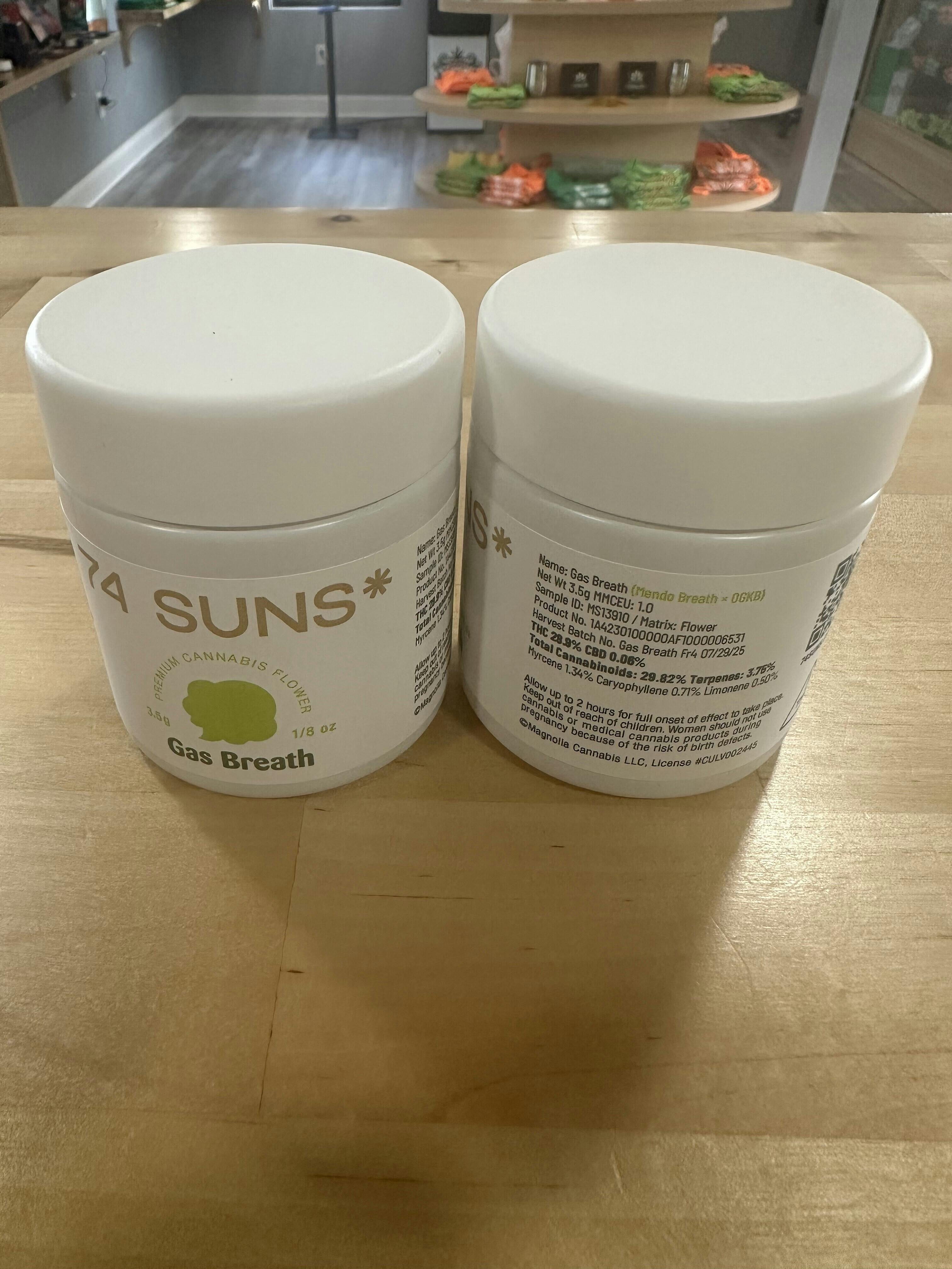 Gas Breath - 3.5g (Jar) Flower by 74 Suns