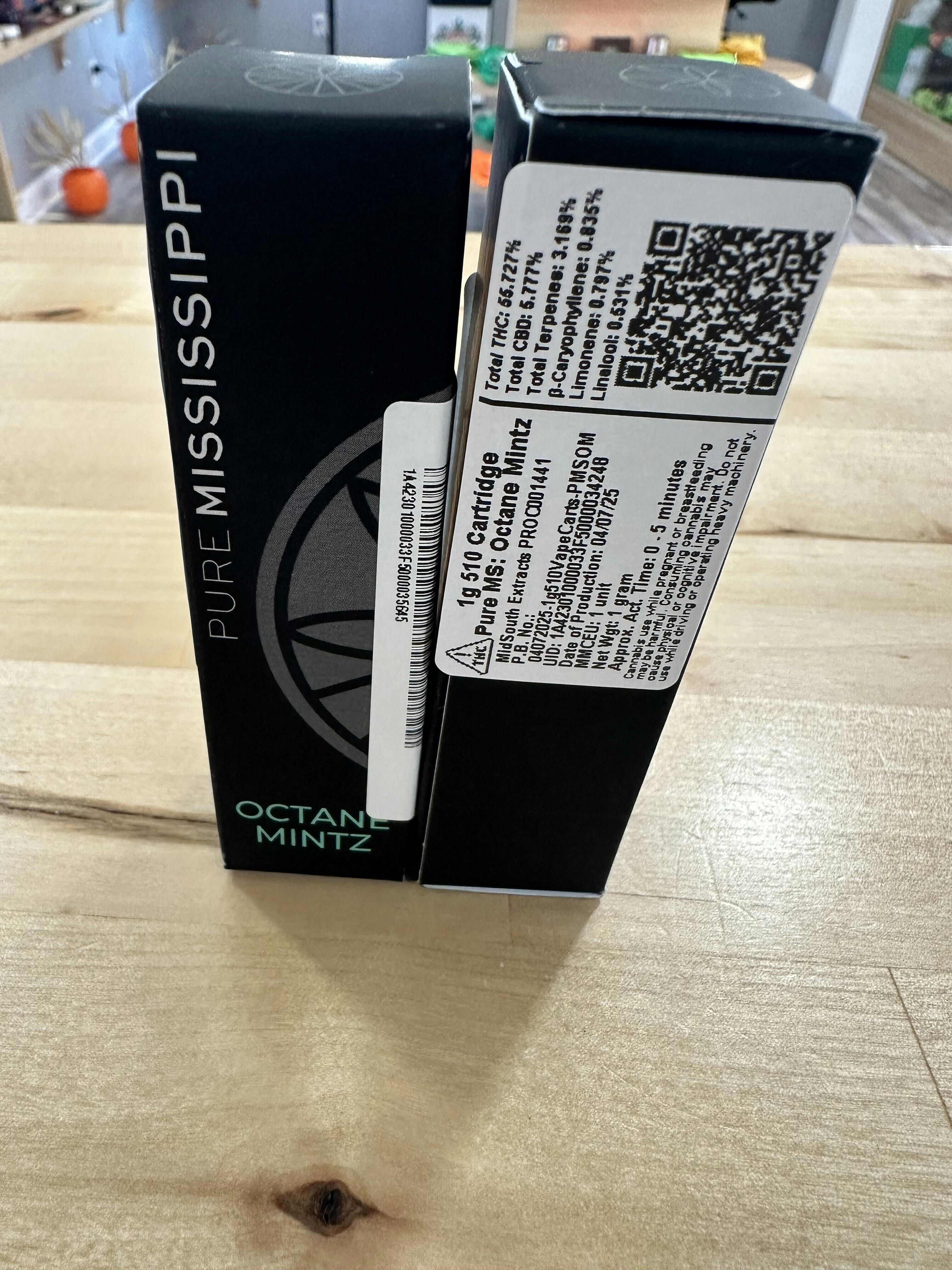 Pure MS - Octane Mintz Cartridge - 1g at Canablume Dispensary, LLC