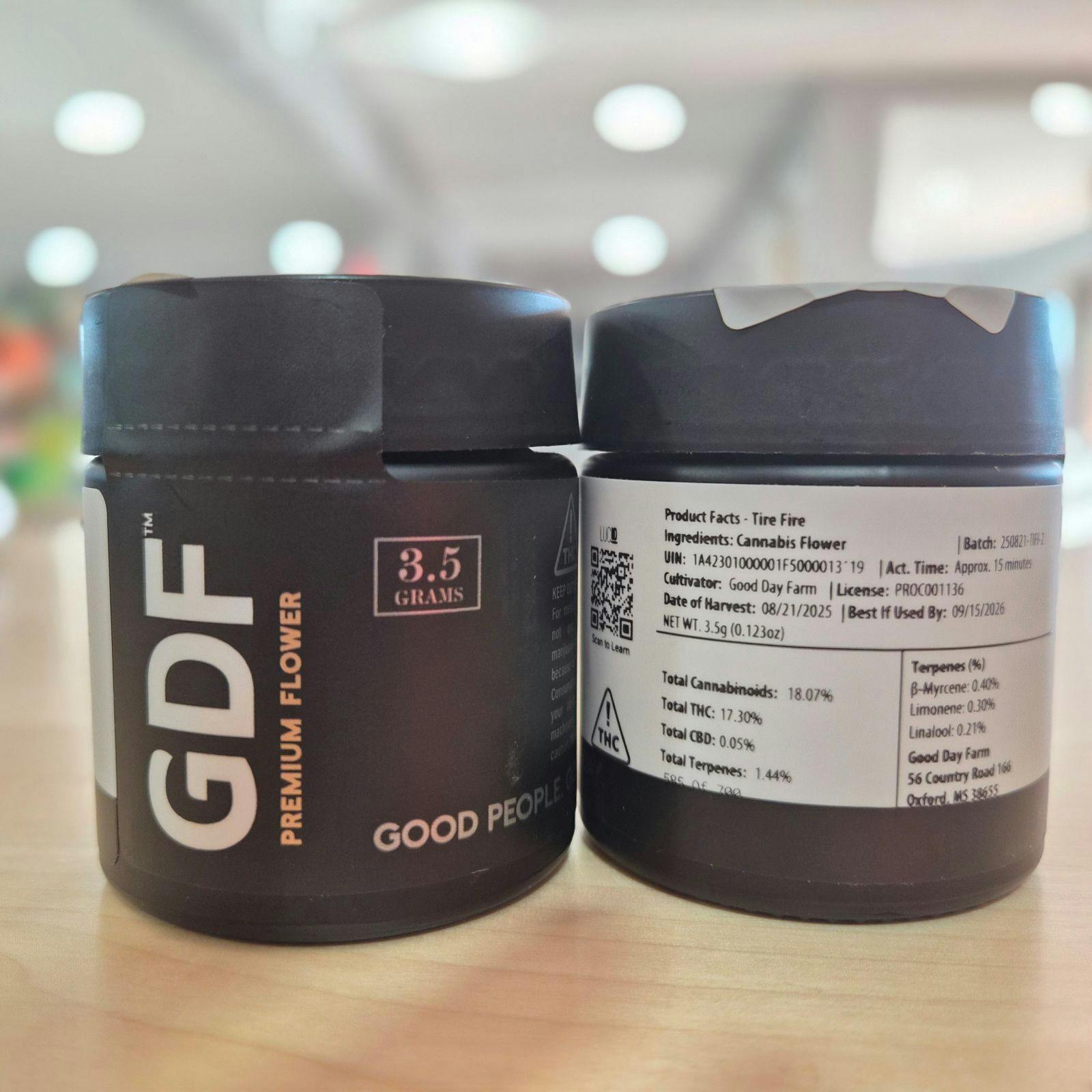 GDF: Flower | Tire Fire | 3.5g by Good Day Farm