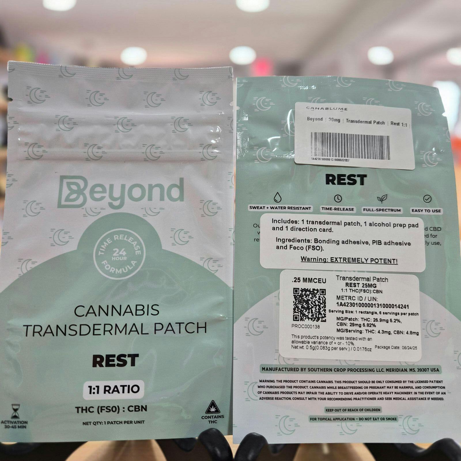Beyond - Transdermal FSO Rest 1:1 Patch - 25mg at Canablume Dispensary, LLC