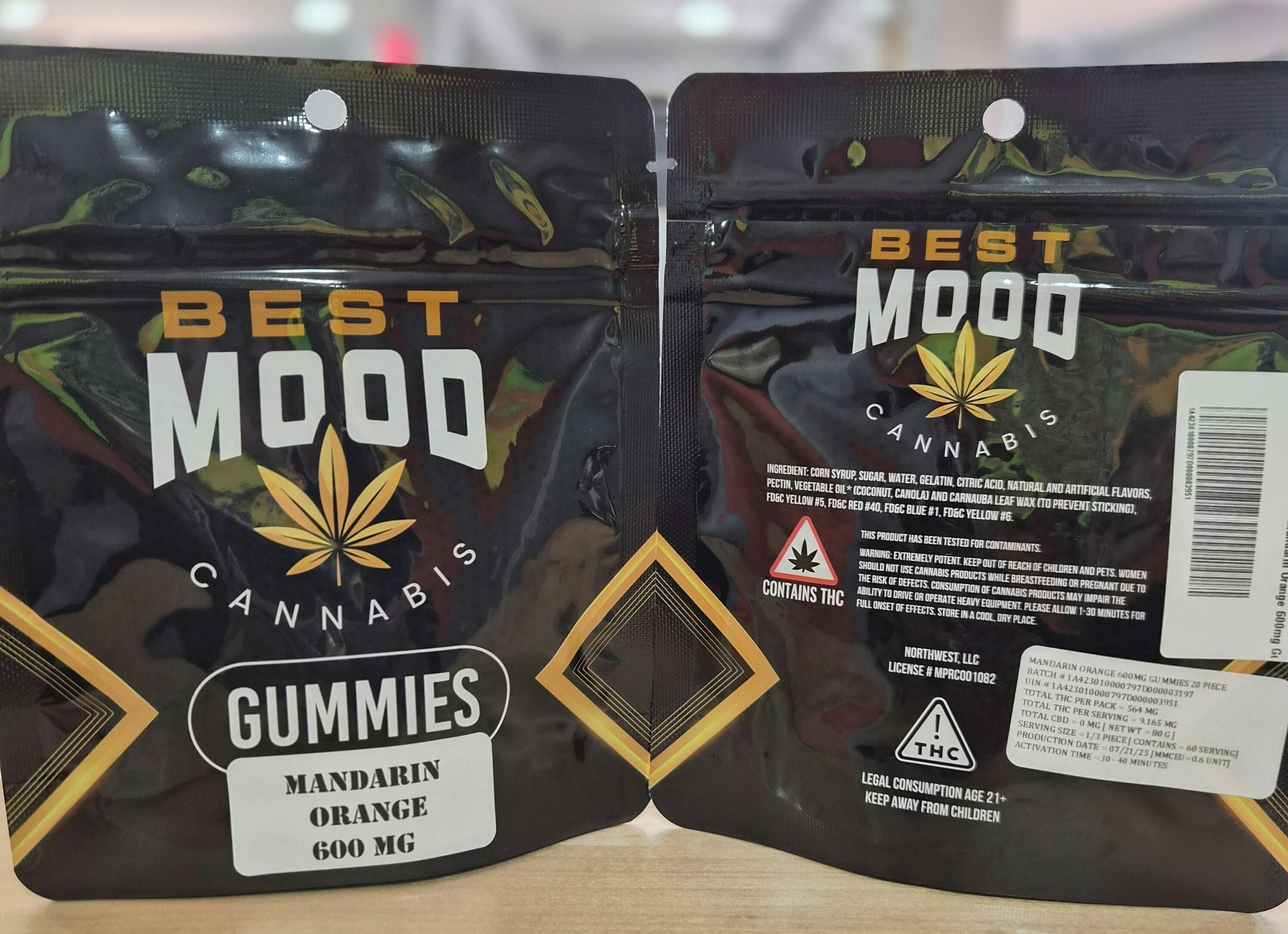 Best Mood | Mandarin Orange Gummies - 600 mg | Gummies
