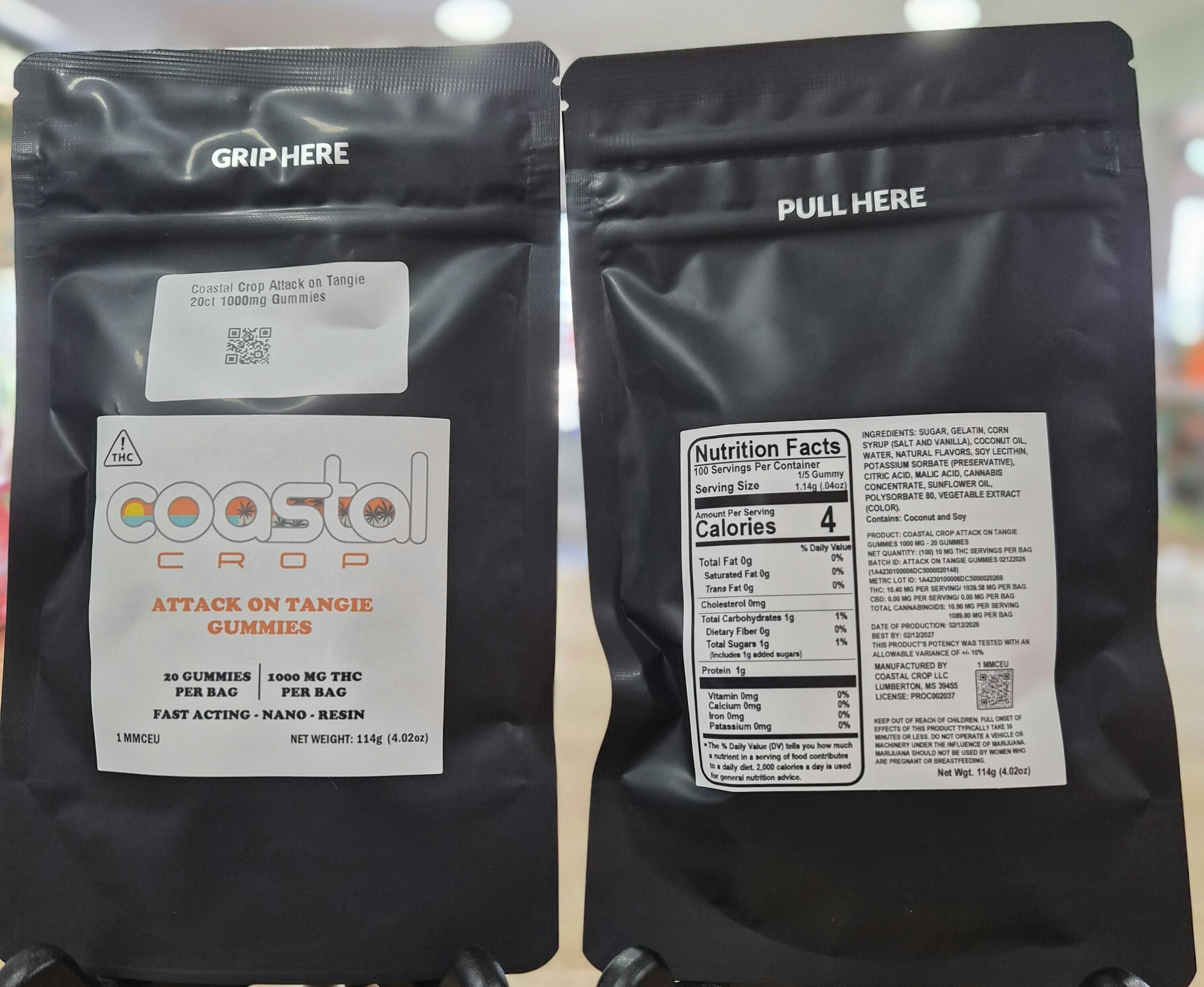 Coastal Crop - Attack On Tangie Nano Resin Gummies - 1000mg