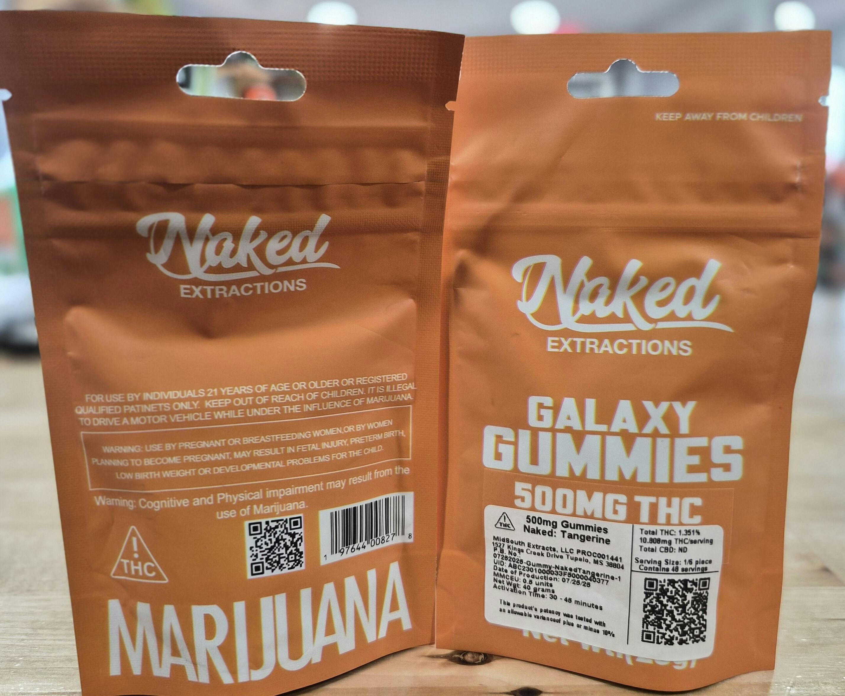 Naked - Tangerine Galaxy Gummies - 500mg