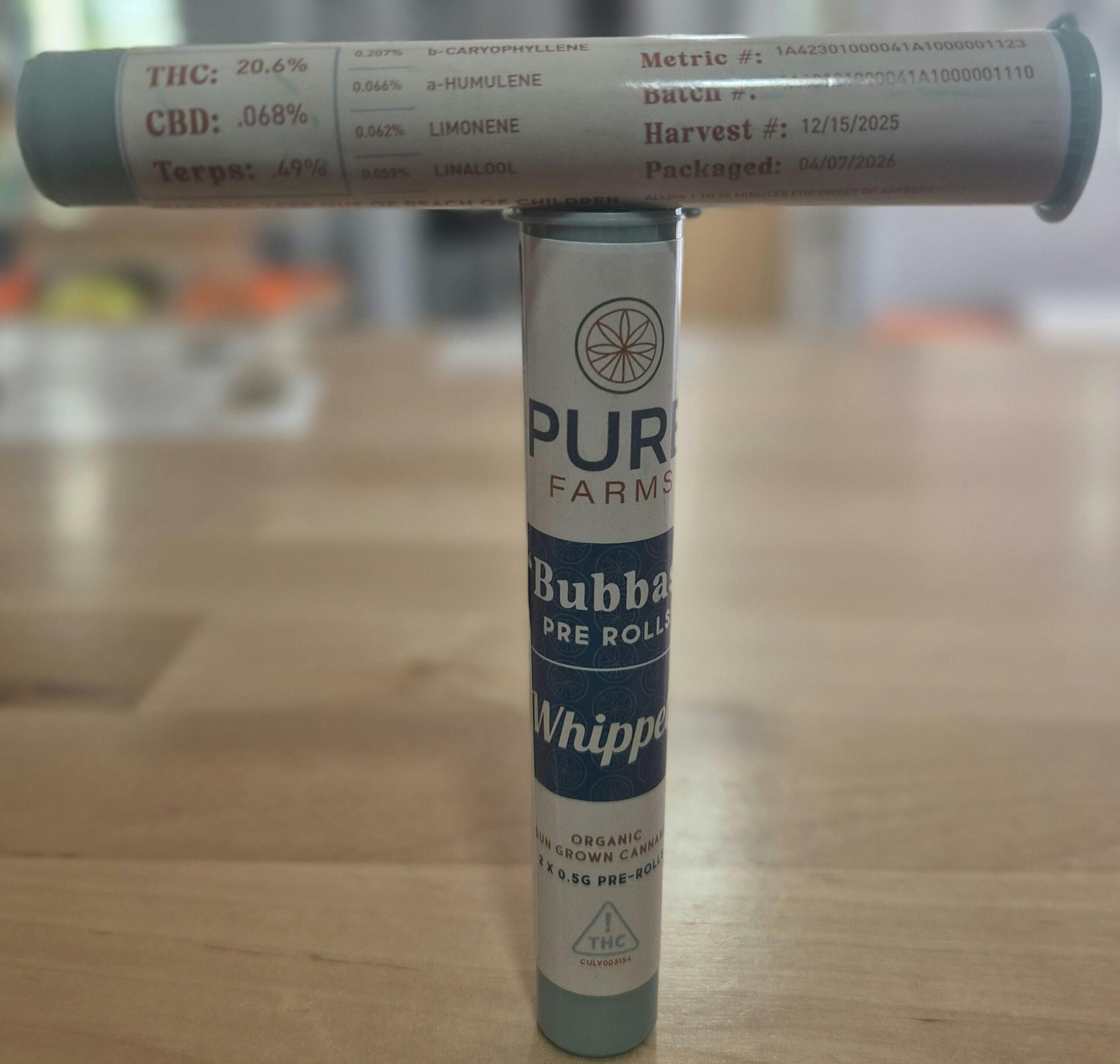 Pure MS - Whippetz Pre Roll 2pk - 1g at Canablume Dispensary, LLC