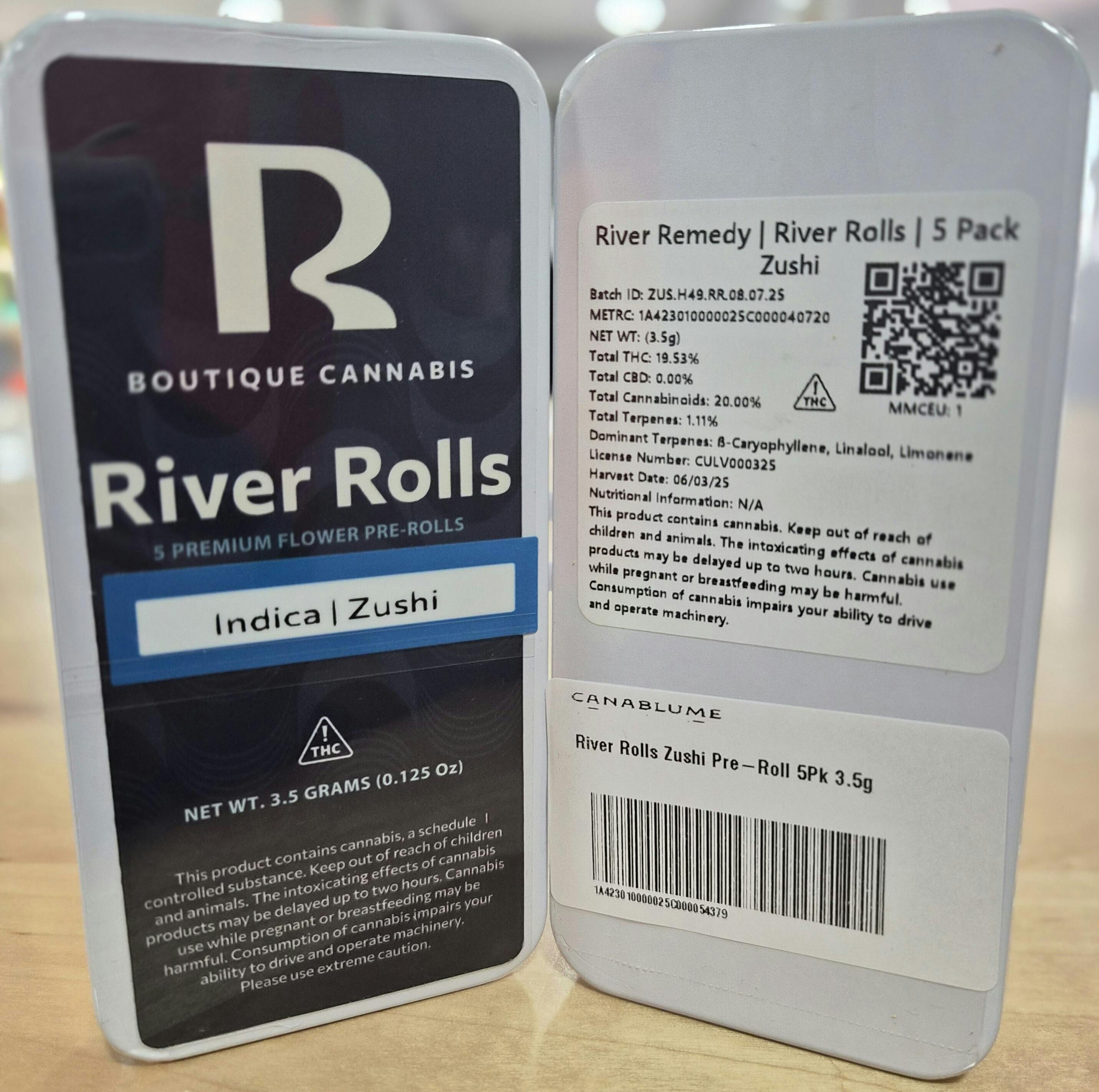Zushi | Joints | 0.7g | 5pk by River Remedy
