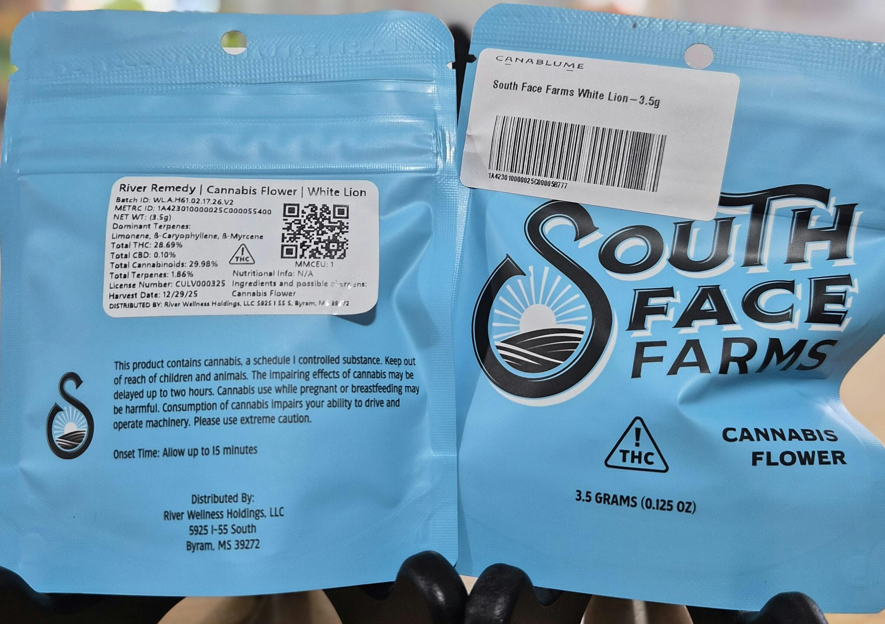 South Face Farms - White Lion - 3.5g