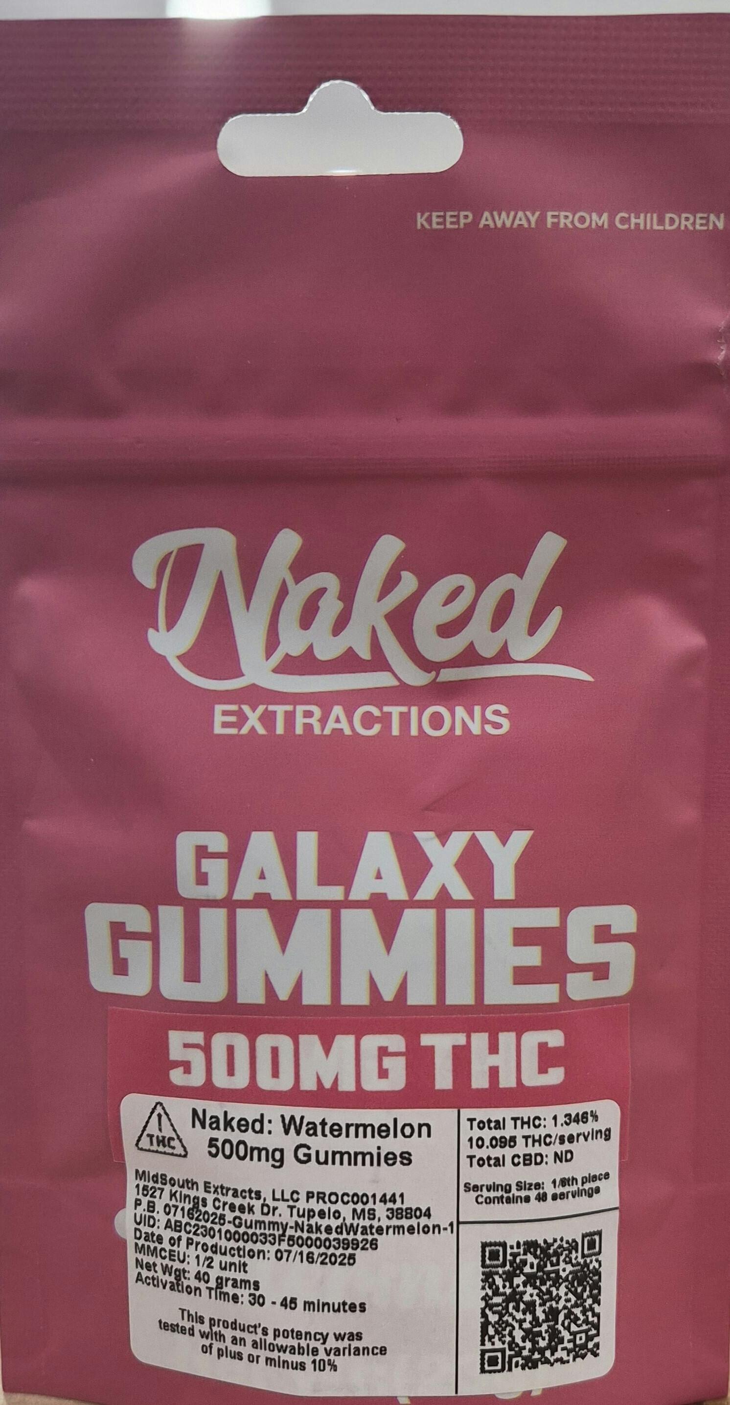 Naked - Watermelon Galaxy Gummies - 500mg