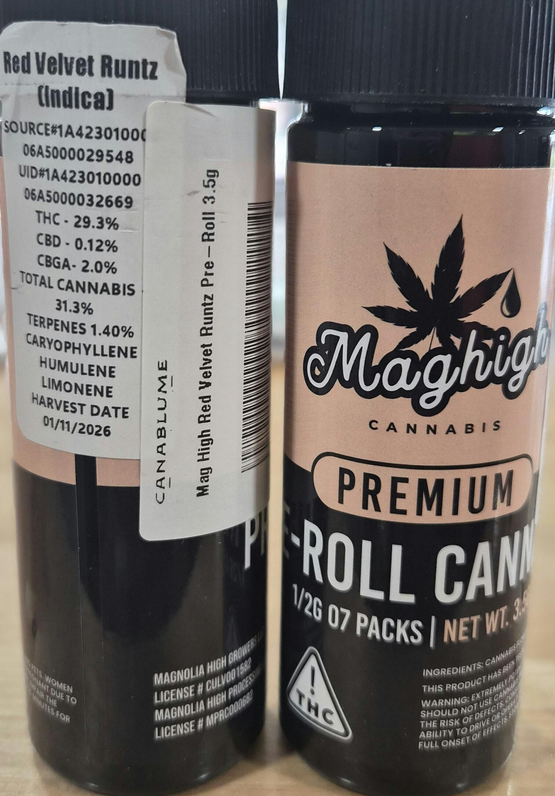 Mag High - Red Velvet Runtz Pre Rolls 7pk - 3.5g