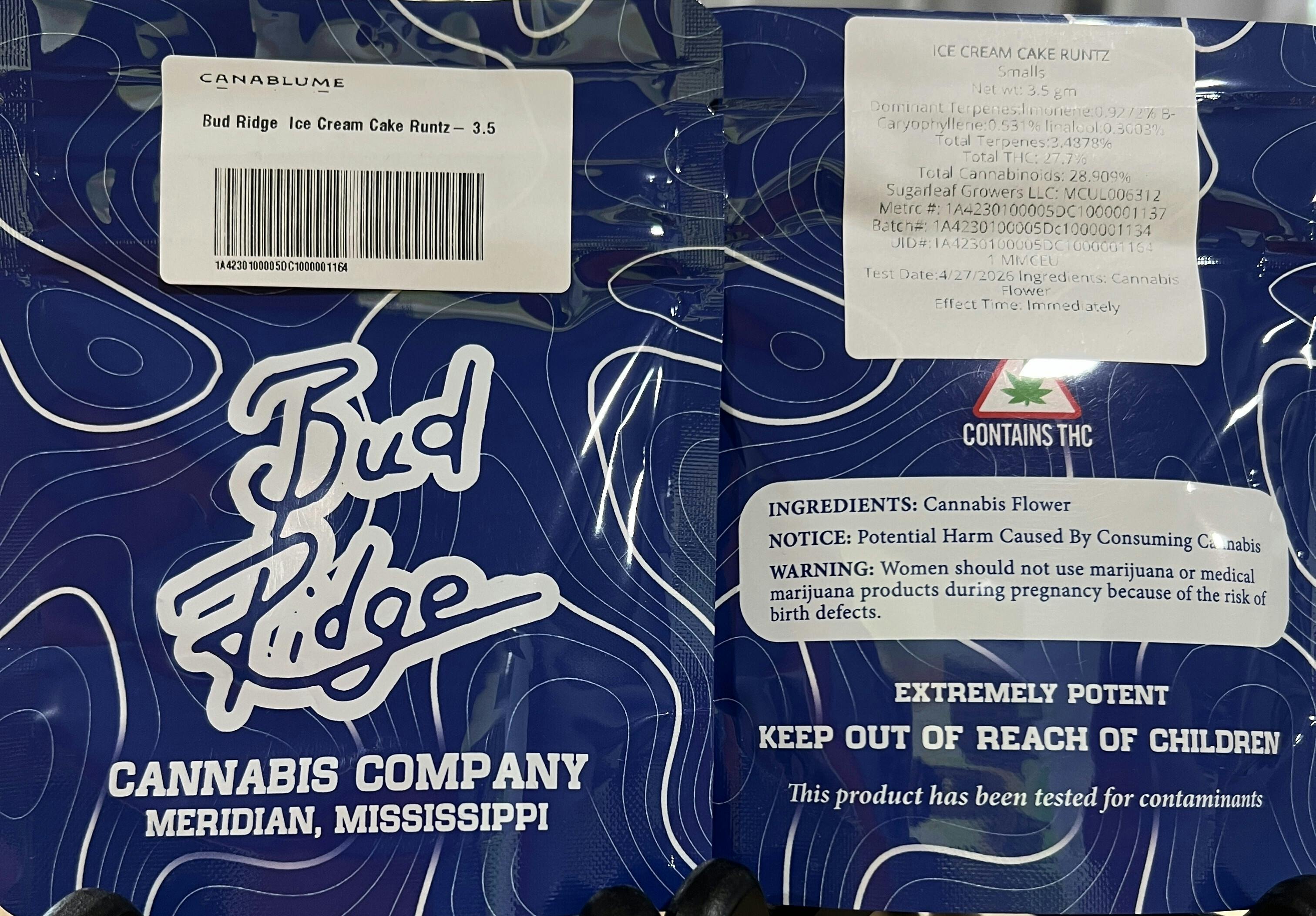 Bud Ridge - Ice Cream Cake Runtz - 3.5g