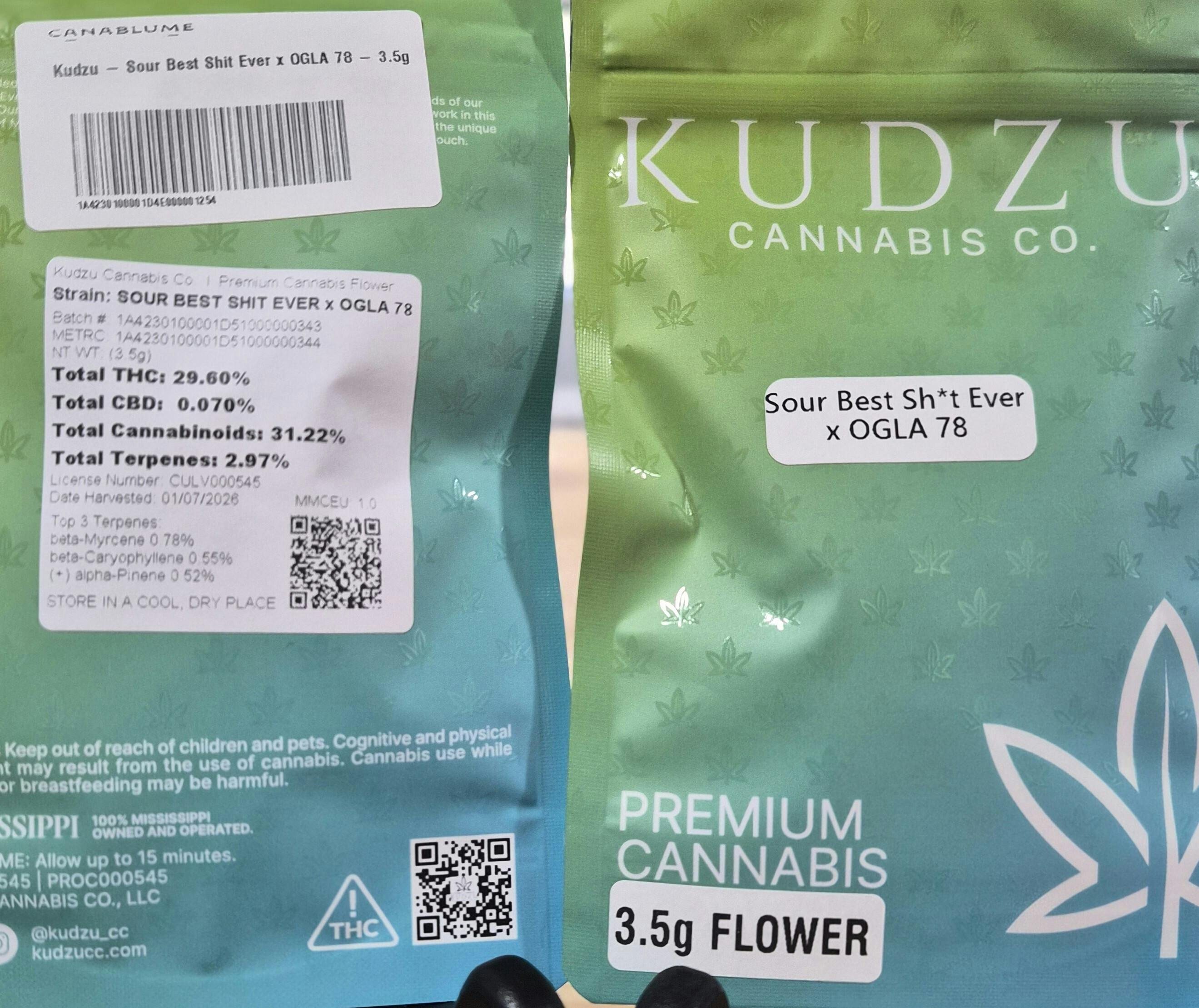 Kudzu - Sour Best Shit Ever x OGLA 78 - 3.5g