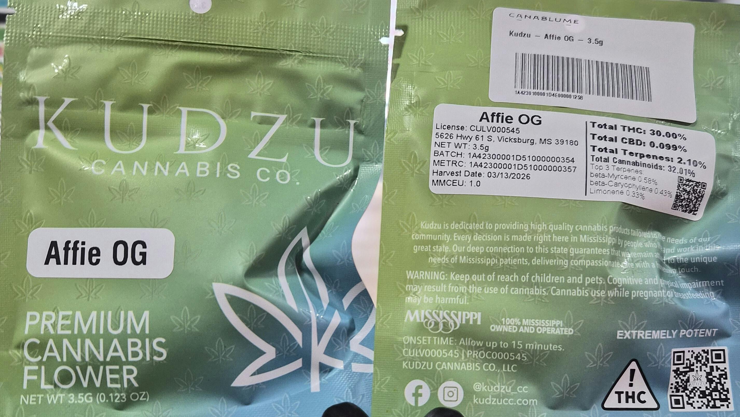 Kudzu - Affie OG - 3.5g
