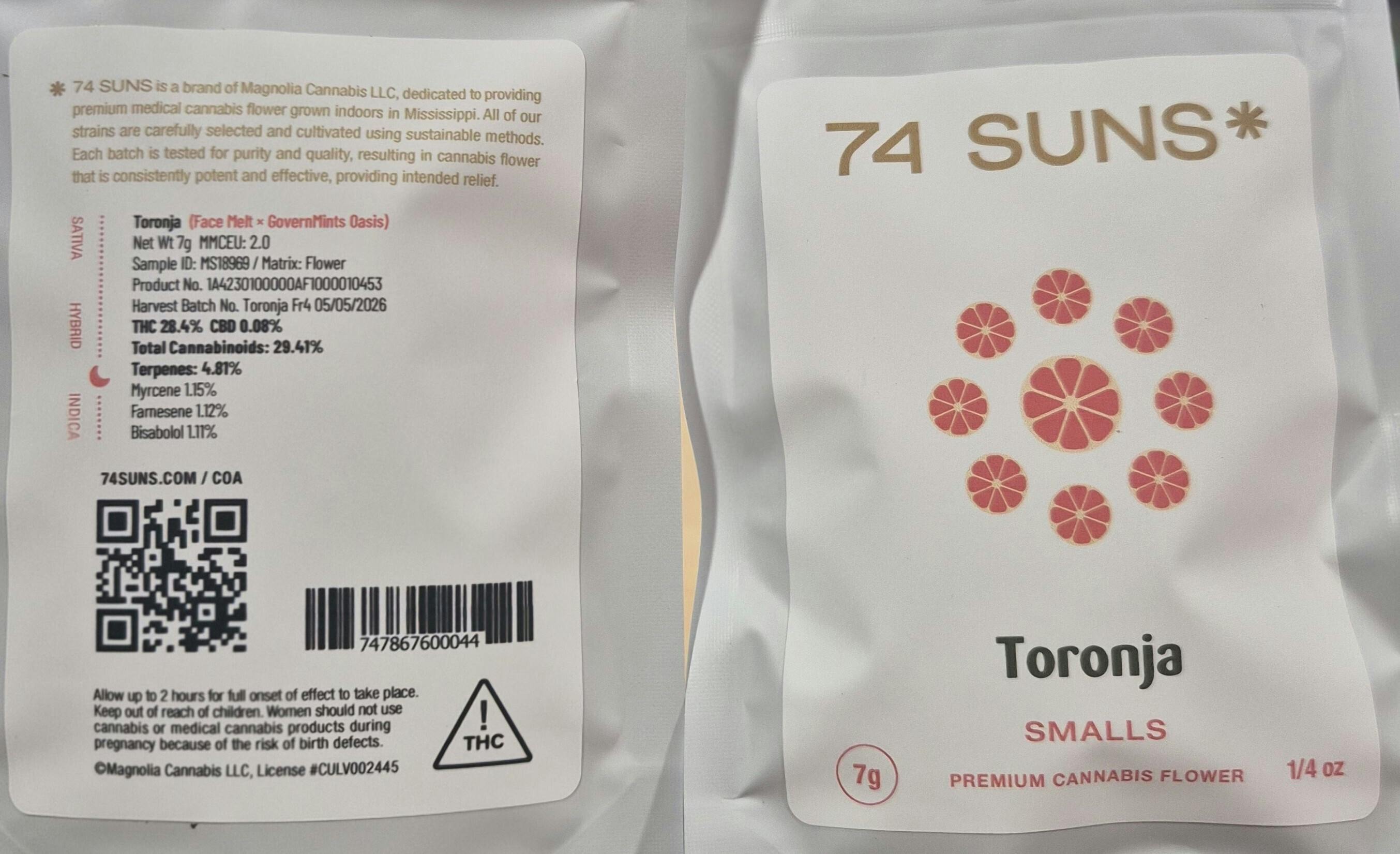 74 Suns - Toronja (Smalls) -7g