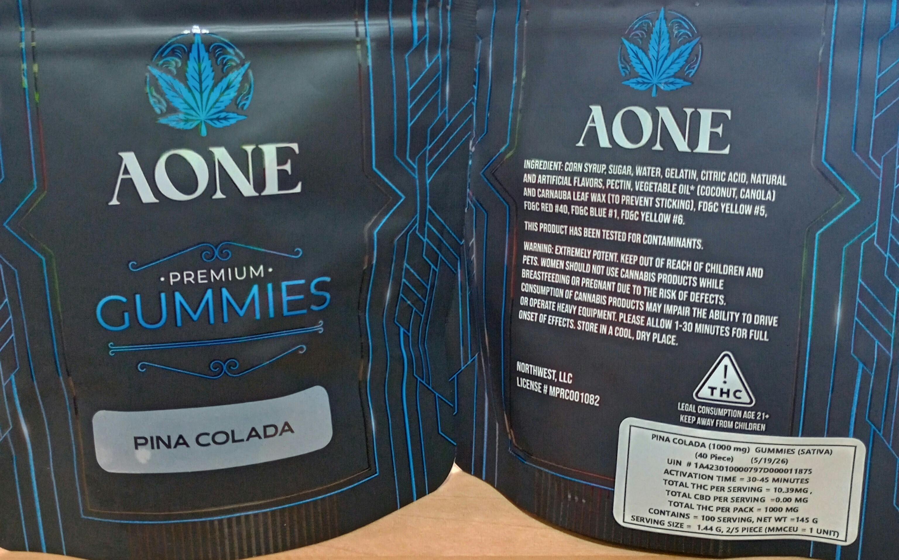 AONE - Pina Colada Gummies - 1000mg