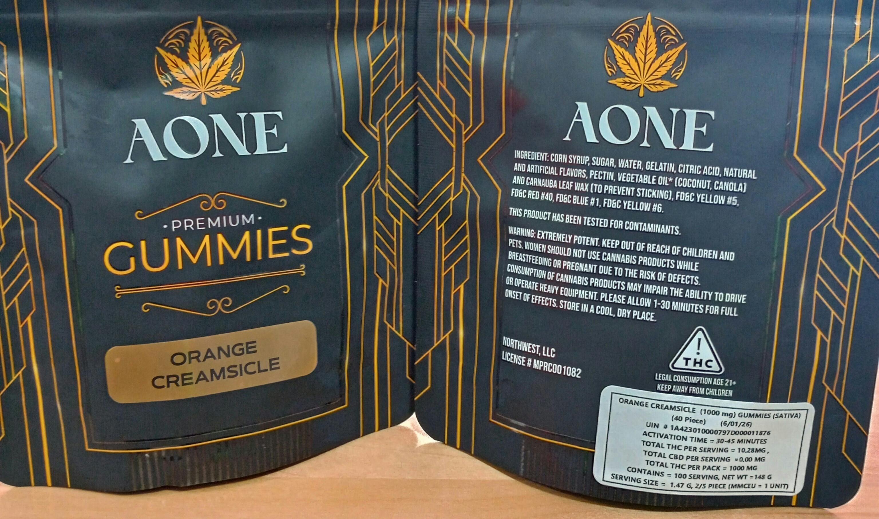 AONE - Orange Creamsicle Gummies - 1000mg