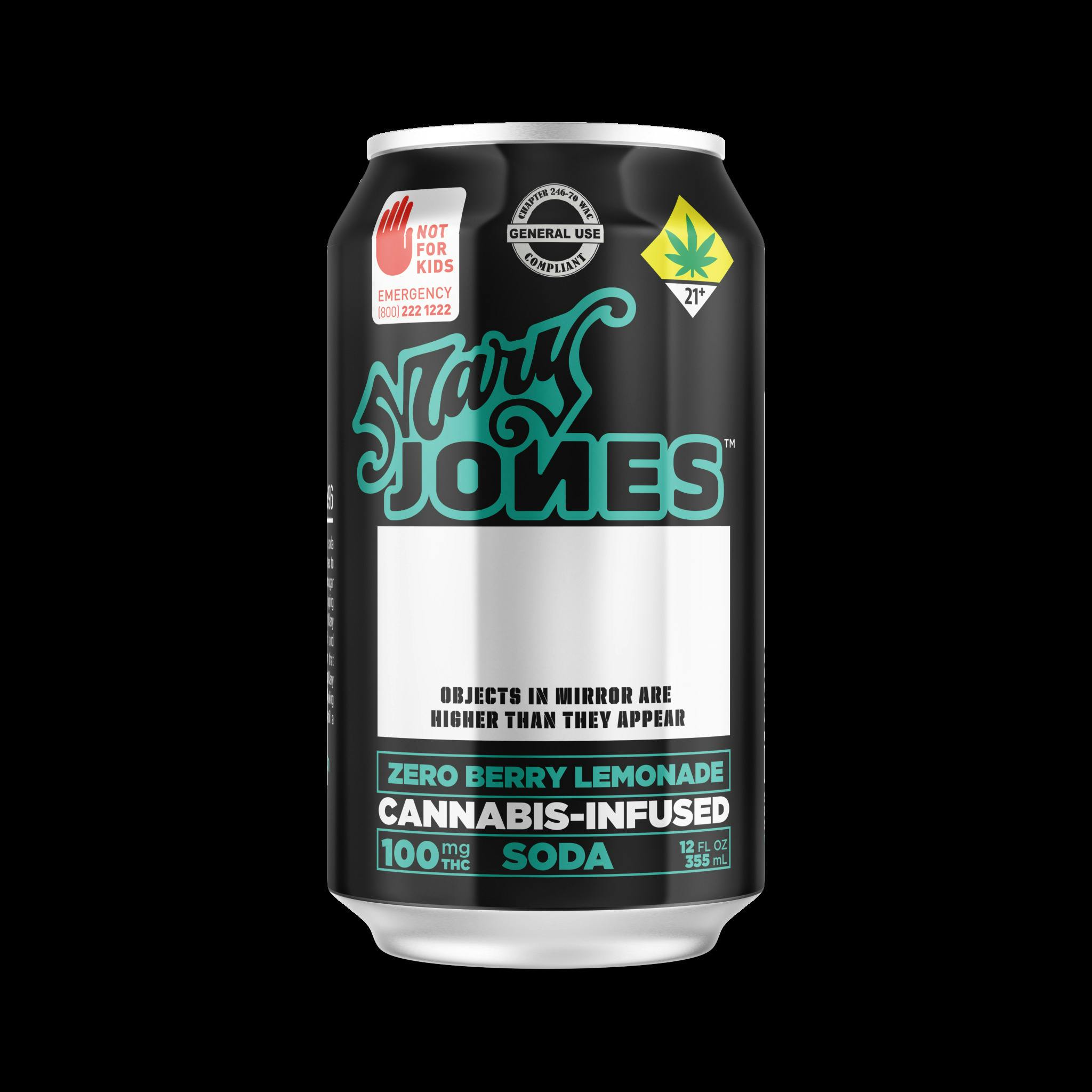 Mary Jone's - Berry Lemonade Zero Sugar - 100mg Soda