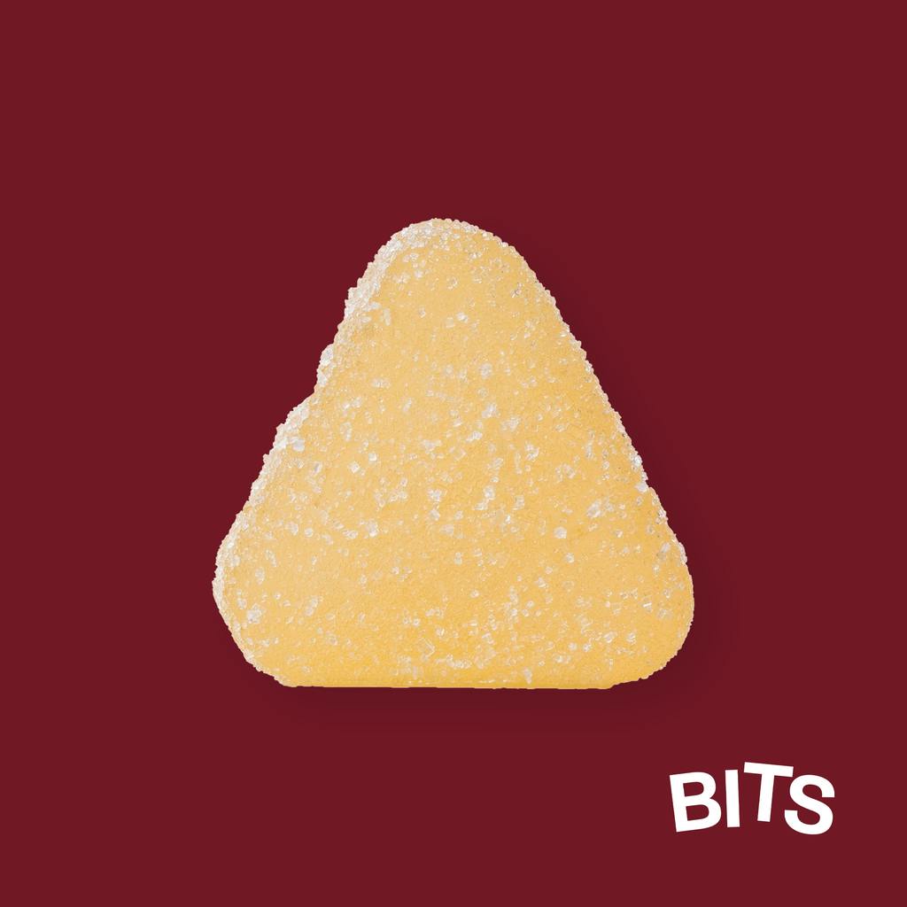 Bits Pomegranate 1:1 CBN:THC Soft Chews 100mg [20-Pack] at MÜV Cannabis Dispensary