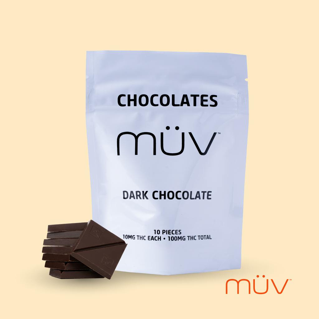 MÜV Dark Chocolates 100mg [10-Pack] at MÜV Cannabis Dispensary