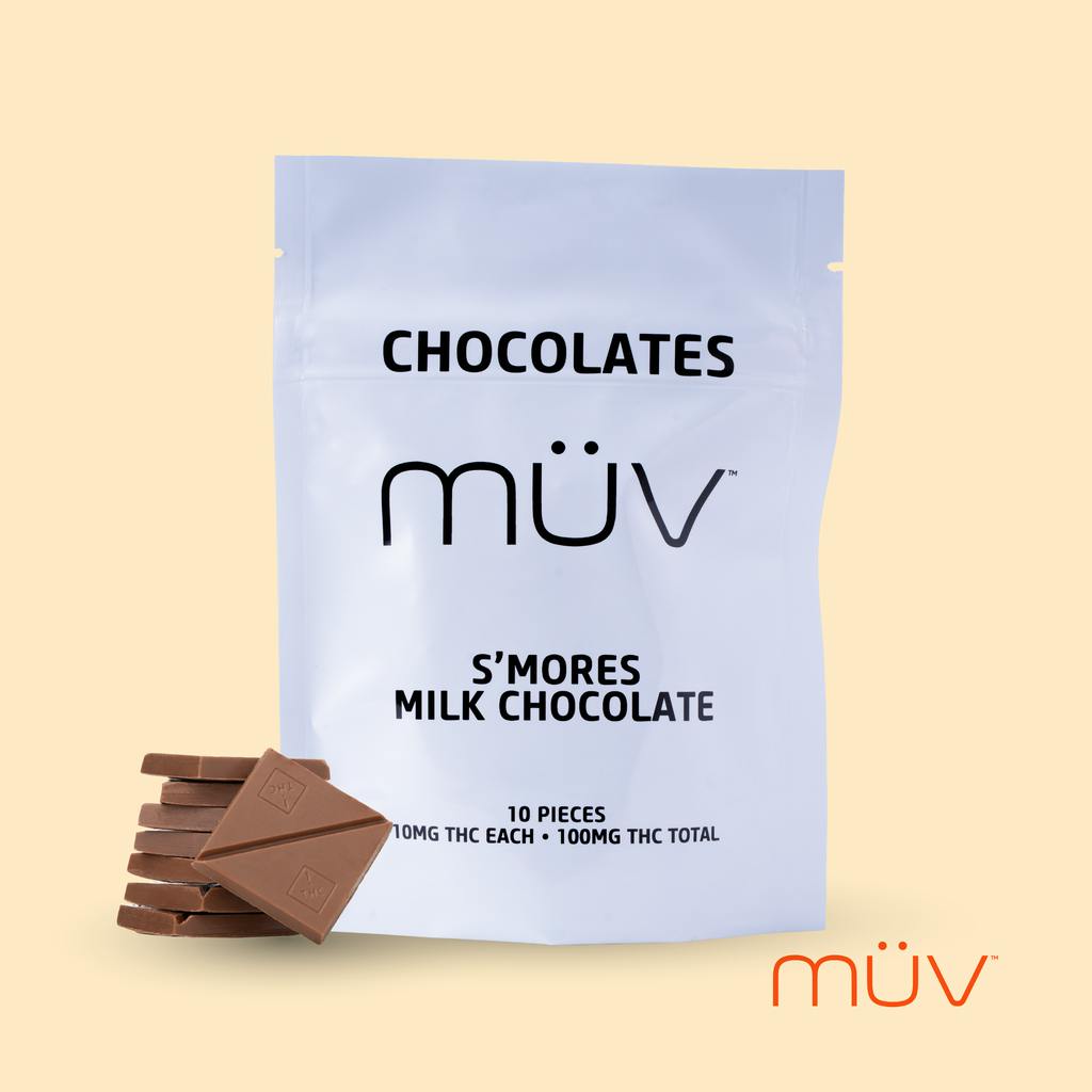 MÜV S'mores Milk Chocolates 100mg [10-Pack] at MÜV Cannabis Dispensary