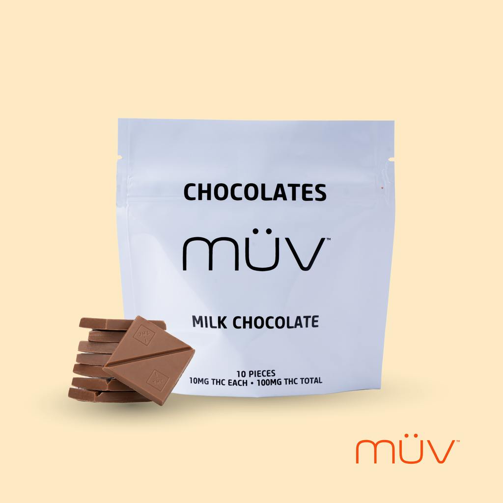 MÜV Milk Chocolates 100mg [10-Pack] at MÜV Cannabis Dispensary