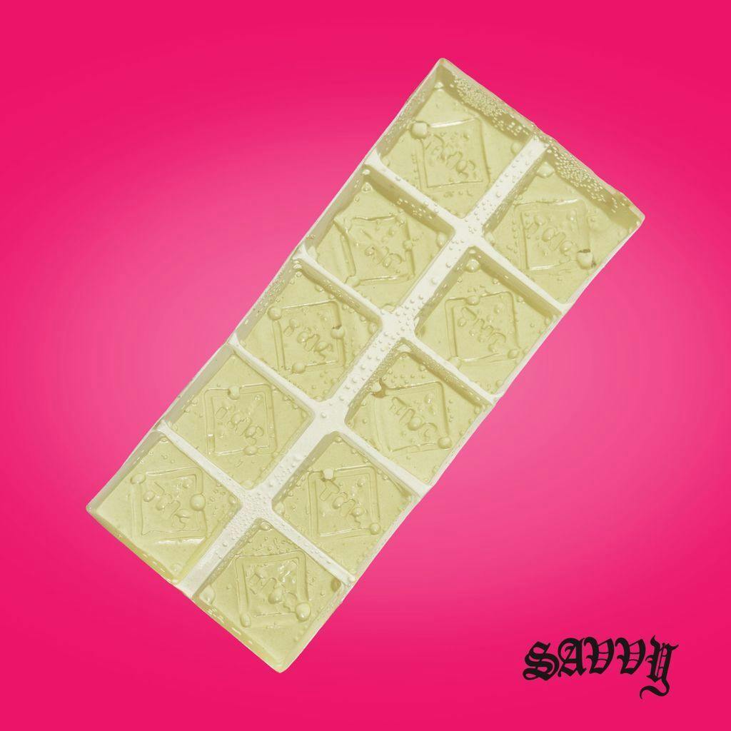 Savvy Extra Strawberry Peach 1:1 CBD:THC RSO Soft Chew 100mg Piece at MÜV Cannabis Dispensary