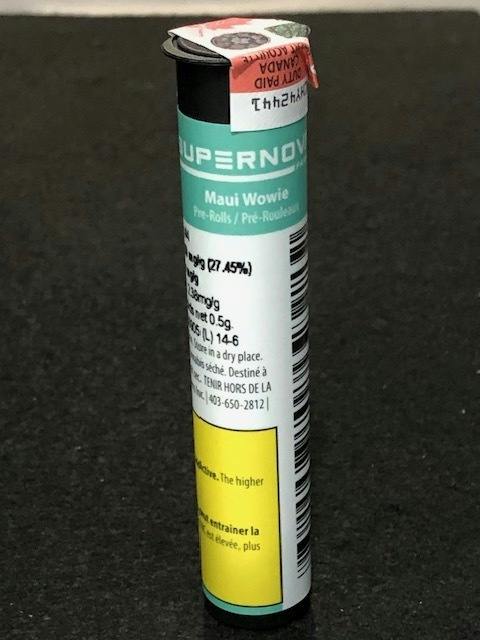 Supernova Farms - Maui Wowie 1 x 0.5g Pre-Roll