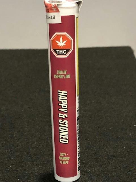 Happy & Stoned - Happy & Stoned Chillin' Cherry Lime Disty+Diamond 1g Prefilled Vape Cartridge