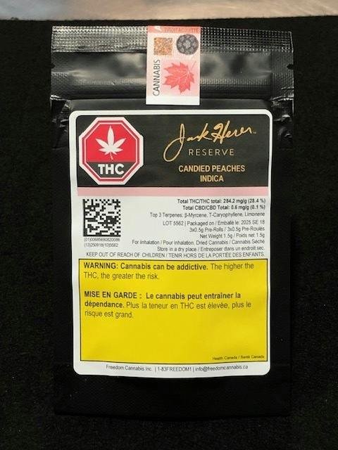 Jack Herer - Candied Peaches 3 x 0.5g Pre-Rolls
