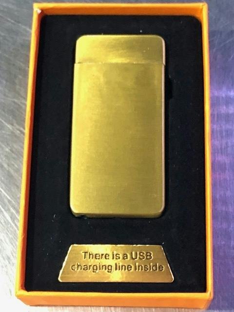 Electronic USB Lighter Gold Satin