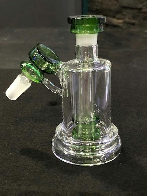 Plain Jane Glass- Thick Bottom Perc'd Ashcatcher Green