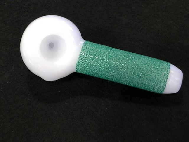 Grit Handle 4" Spoon Pipe- Green