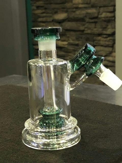 Plain Jane Glass- Thick Bottom Perc'd Ashcatcher Teal