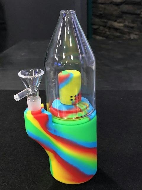 Silicone & Glass Firecracker Water Bong