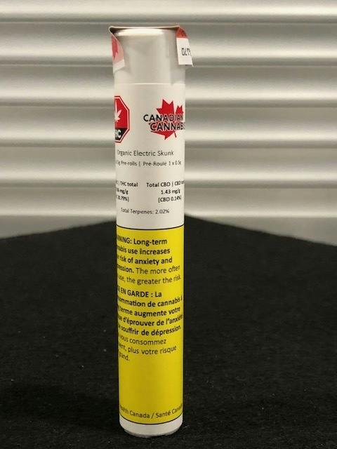 Canadian Cannabis - Organic Electric Skunk 1 x 0.5g Pre-Roll