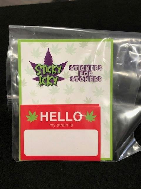 Sticky Icky- Strain Name Party Stickers 5pk