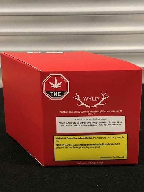 Wyld - Multipack of 10, Wyld Sour Cherry THC Gummies (100mg THC)