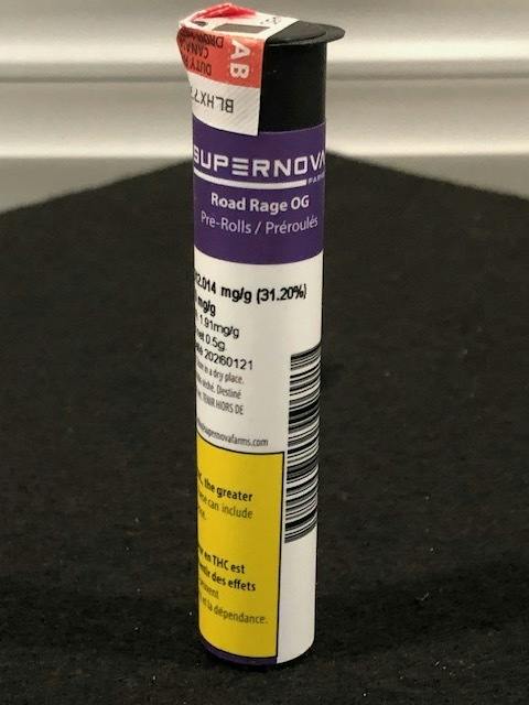 Supernova Farms - Road Rage OG 1 x 0.5g Pre-Roll